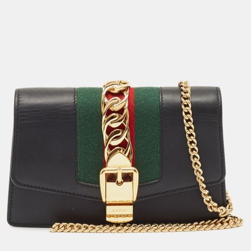 Leather Super Mini Sylvie Chain Shoulder Bag - Gucci - Modalova