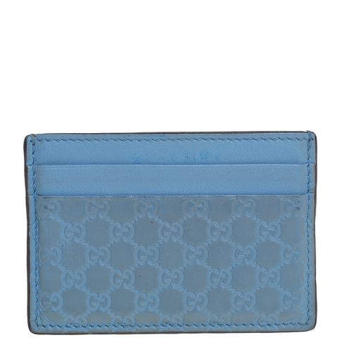 Microssima Leather Card Holder - Gucci - Modalova