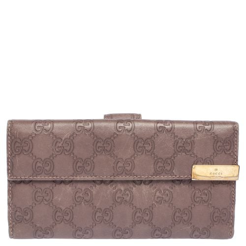 Ssima Leather Trademark Continental Wallet - Gucci - Modalova