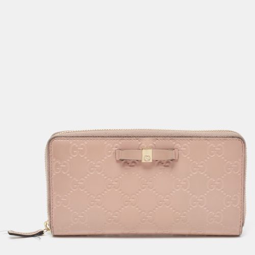 Ssima Leather Zip Around Continental Wallet - Gucci - Modalova