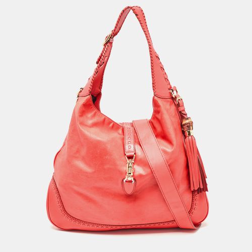 Coral Leather Large New Jackie Hobo - Gucci - Modalova