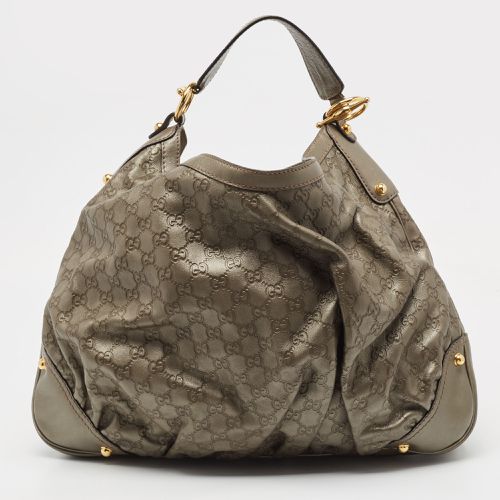 Ssima Leather Jockey Hobo - Gucci - Modalova