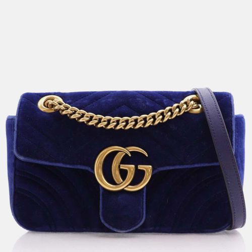 Velvet Mini GG Marmont Shoulder Bag - Gucci - Modalova