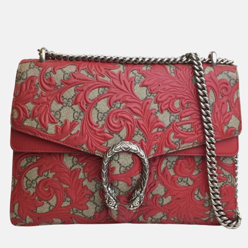 Red Leather Arabesque Dionysus Shoulder Bag - Gucci - Modalova