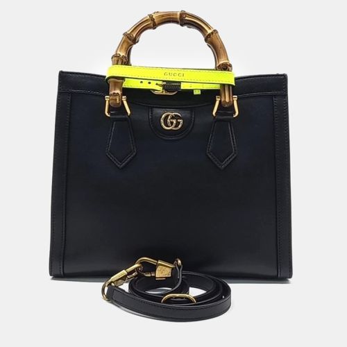 Leather Diana Bamboo Small Tote Bag - Gucci - Modalova