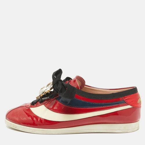 Patent Leather Falacer Lace Up Sneakers Size 39.5 - Gucci - Modalova