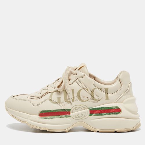 Leather Rhyton Lace Up Sneakers Size 37.5 - Gucci - Modalova