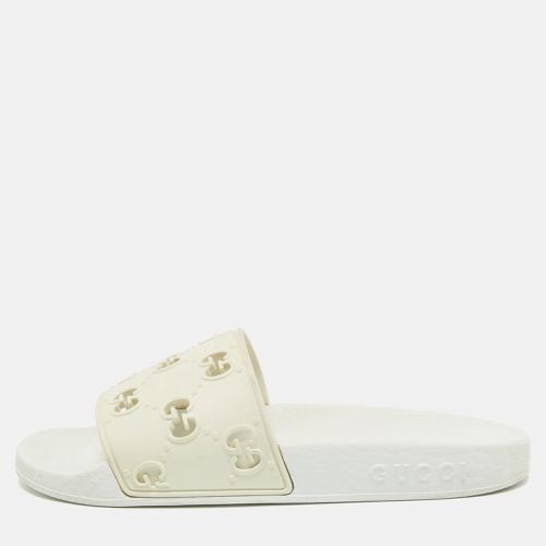 GG Laser Cut Rubber Pool Slides Size 35 - Gucci - Modalova