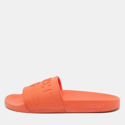 Rubber Logo Pool Slides Size 38 - Gucci - Modalova