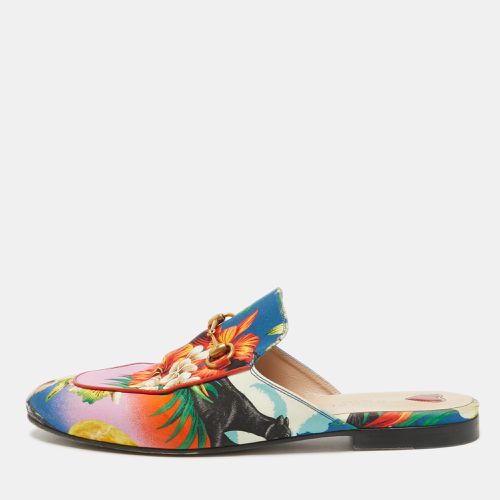 Floral Fabric Princetown Flat Mules Size 39.5 - Gucci - Modalova