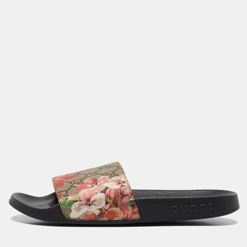 Black GG Bloom Supreme Canvas Slide Flats Size 35 - Gucci - Modalova