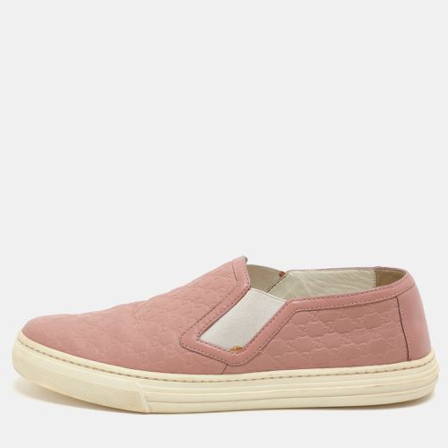 Mauve Microssima Leather Slip On Sneakers Size 37.5 - Gucci - Modalova