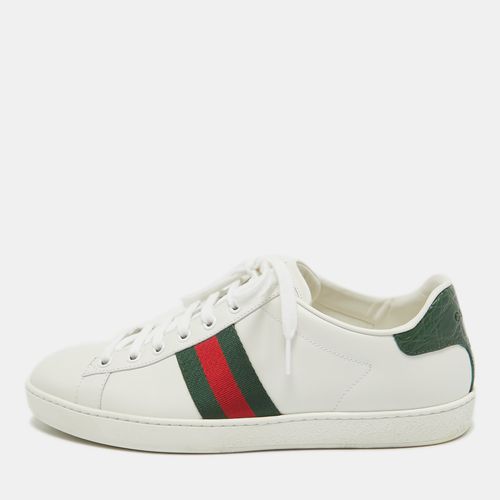 Leather Web Ace Sneakers Size 39.5 - Gucci - Modalova