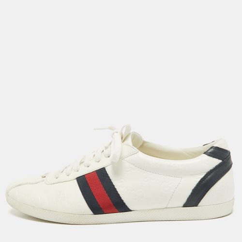 Leather Ace Web Lace Up Sneakers Size 39 - Gucci - Modalova