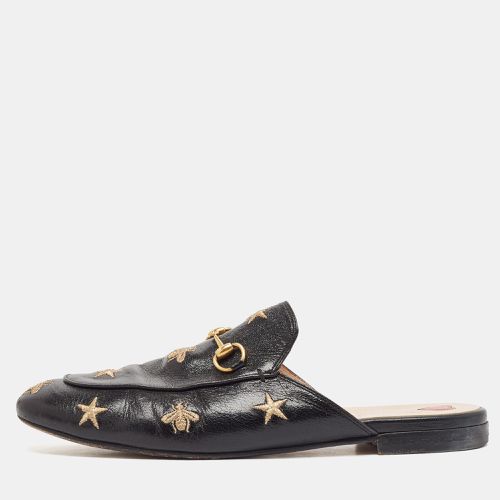 Leather Bee And Star Embroidered Princetown Mules Size 41 - Gucci - Modalova