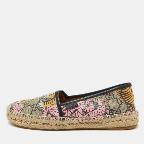 Bengal Tiger Print GG Supreme Canvas Pilar Espadrille Flats Size 36 - Gucci - Modalova