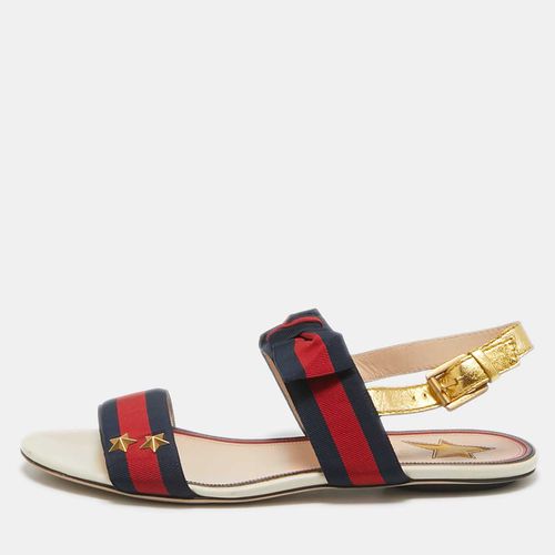 Canvas Slingback Sandals Size 38 - Gucci - Modalova