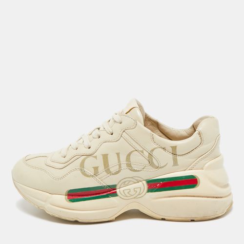 Leather Rhyton Lace Up Sneakers Size 35.5 - Gucci - Modalova