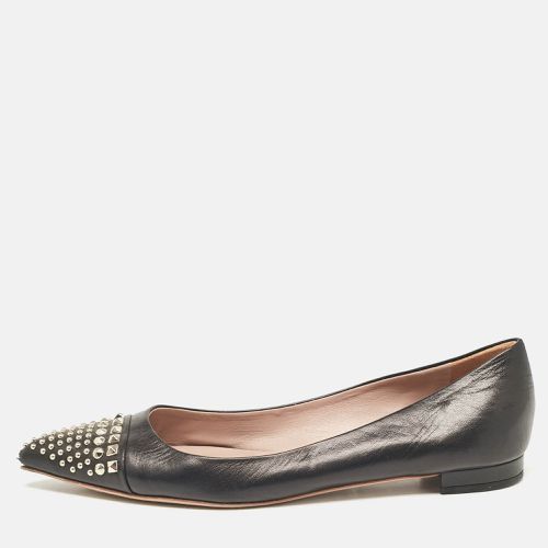 Leather Studded Cap Toe Ballet Flats Size 39 - Gucci - Modalova