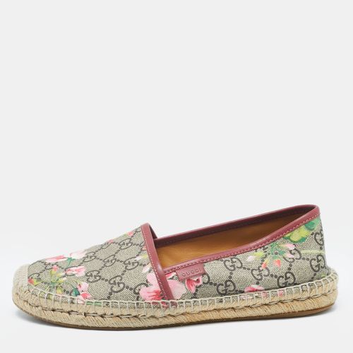 Flora Print Coated Canvas and Leather Slip On Espadrilles Size 38 - Gucci - Modalova