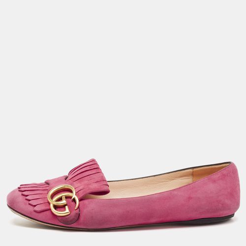 Suede GG Marmont Ballet Flats Size 37.5 - Gucci - Modalova