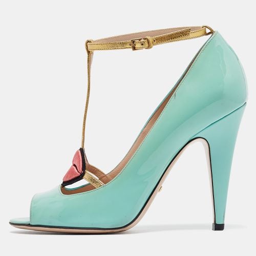 Patent Molina Ankle Strap Pumps Size 37 - Gucci - Modalova