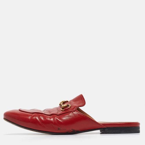 Leather Princetown Flat Mules Size 37.5 - Gucci - Modalova