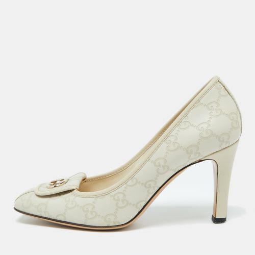 Sima Leather Square Toe Pumps Size 38.5 - Gucci - Modalova