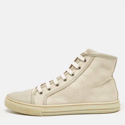 GG Canvas and Leather High Top Sneakers Size 37 - Gucci - Modalova