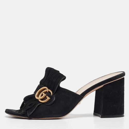 Suede GG Slide Sandals Size 40 - Gucci - Modalova