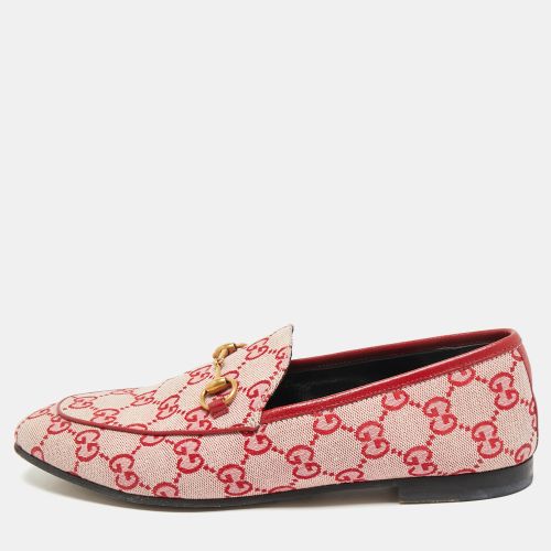 Pink GG Canvas and Leather Jordaan Horsebit Loafers Size 38.5 - Gucci - Modalova