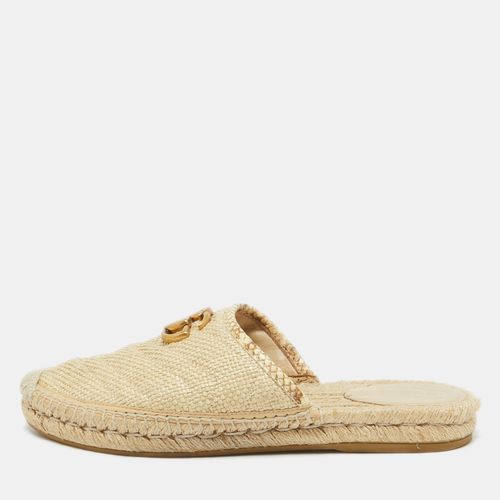 Matelasse Raffia GG Marmont Espadrille Mules Size 38 - Gucci - Modalova