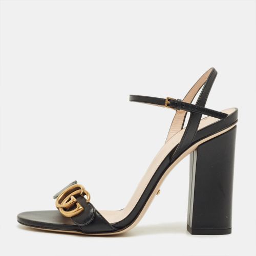 Leather GG Marmont Ankle Strap Sandals Size 37 - Gucci - Modalova
