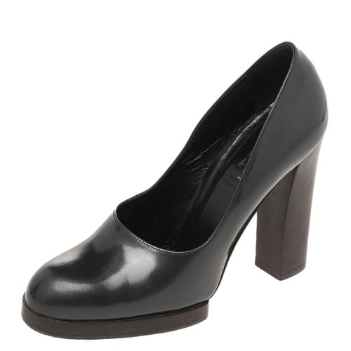 Leather Block Heel Pumps Size 38 - Gucci - Modalova