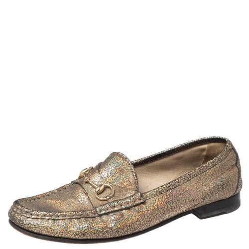 Iridescent Leather Horsebit Loafers Size 38 - Gucci - Modalova