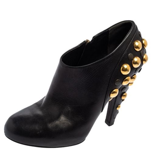 Leather Babouska Stud Embellished Ankle Booties Size 38 - Gucci - Modalova