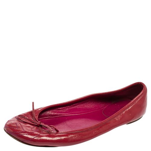 Magenta Patent Leather Soho Ballet Flats Size 35.5 - Gucci - Modalova