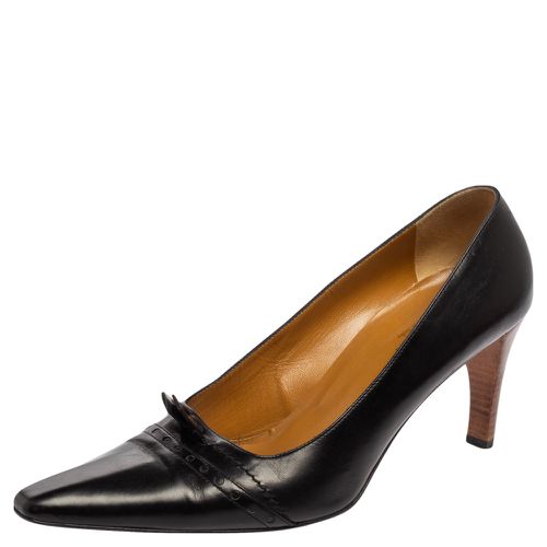 Leather Pointed Toe Pumps Size 39 - Gucci - Modalova