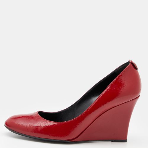 Patent Leather Wedge Round Toe Pumps Size 40 - Gucci - Modalova