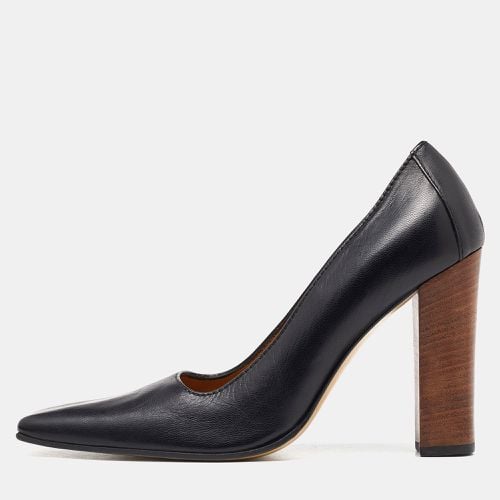 Leather Sqaure Toe Block Heel Pumps Size 38 - Gucci - Modalova