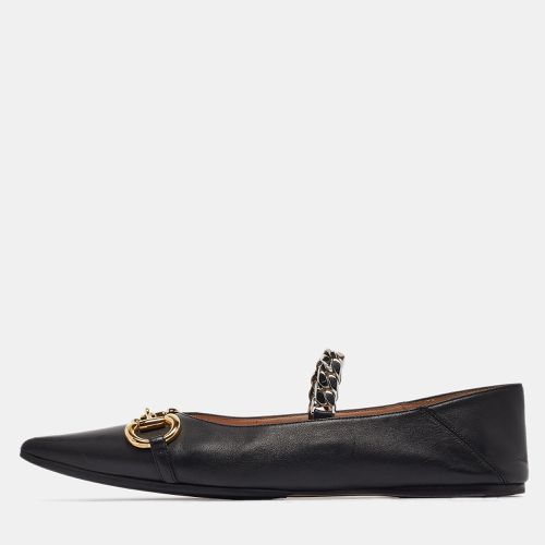 Leather Horsebit Collapsable Ballet Flats Size 41 - Gucci - Modalova