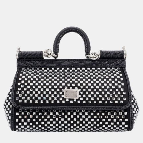 Satin and Rhinestones Siciliy Handbag - Dolce & Gabbana - Modalova