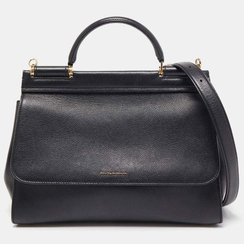 Leather Top Handle Bag - Dolce & Gabbana - Modalova