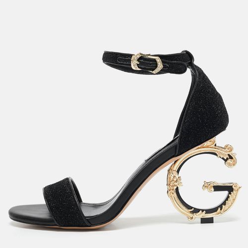 Leather and Lurex Keira DG Baroque Sandals Size 38 - Dolce & Gabbana - Modalova