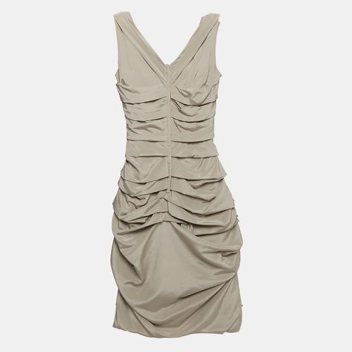 Silk Ruched Mini Dress S - Dolce & Gabbana - Modalova