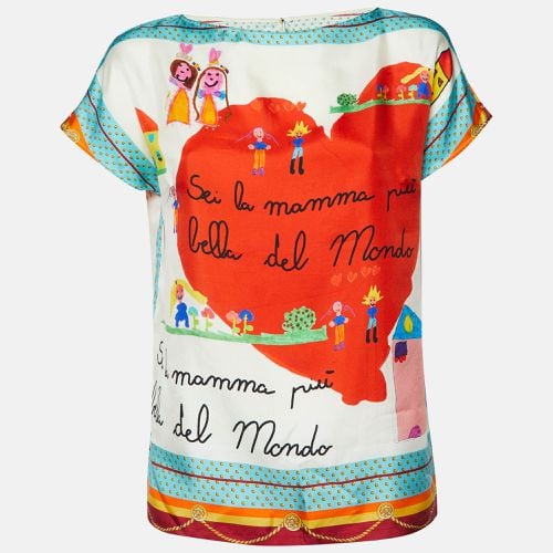 Printed Silk Top S - Dolce & Gabbana - Modalova