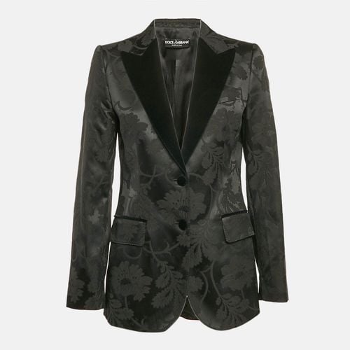 Floral Jacquard Velvet Trim Blazer M - Dolce & Gabbana - Modalova