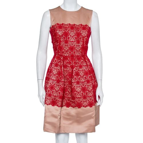 Satin Lace Trim Detail Sleeveless Mini Dress M - Dolce & Gabbana - Modalova