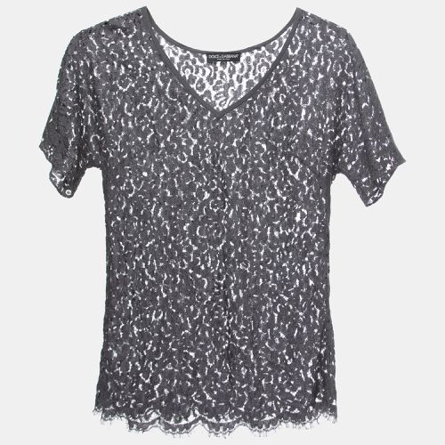 Lace V-Neck Top S - Dolce & Gabbana - Modalova