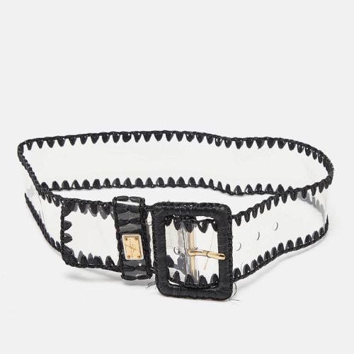 Transparent PVC and Straw Buckle Belt 75CM - Dolce & Gabbana - Modalova